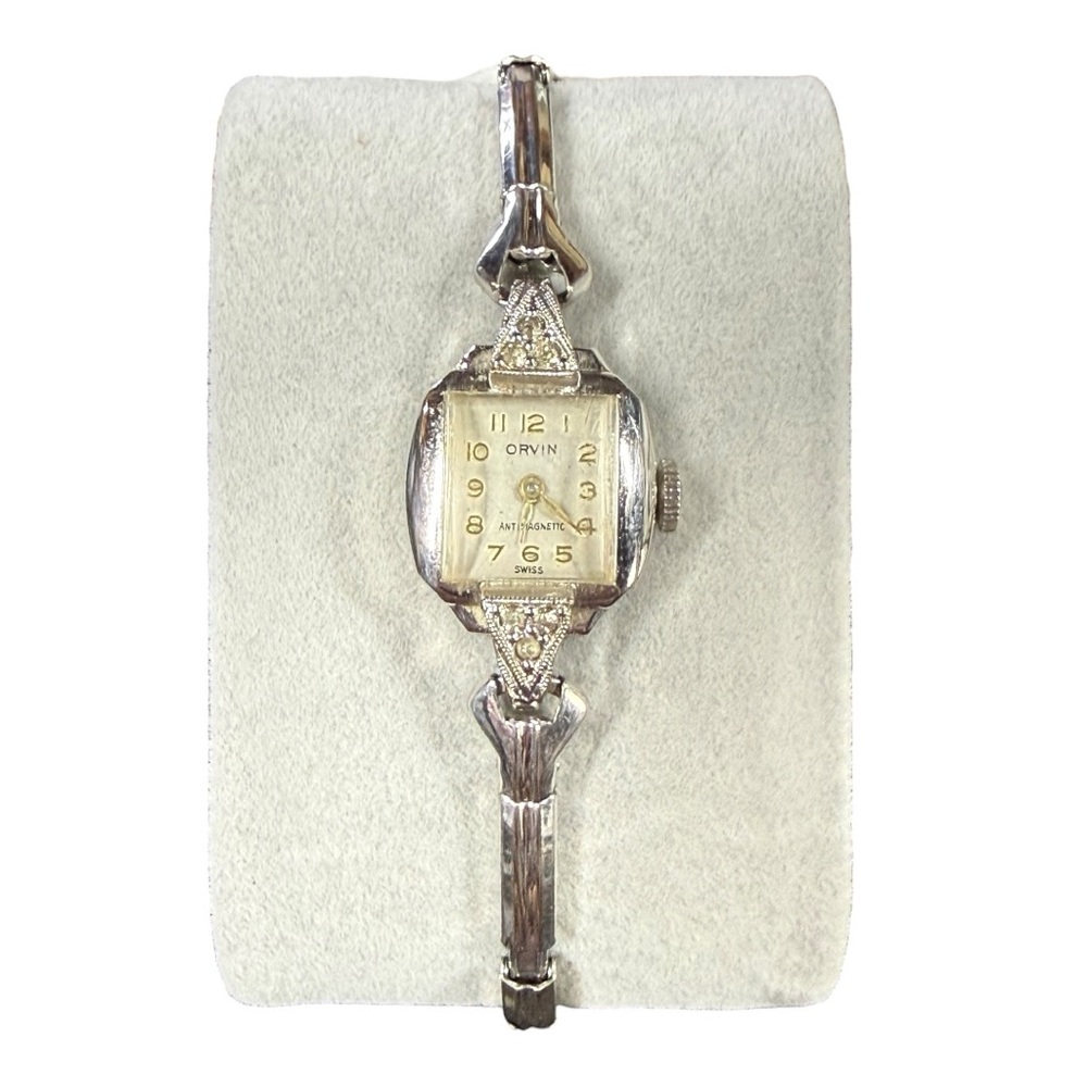 Orvin‎ ladies’ mechanical wristwatch Swiss Manual Wind Runs Art Deco 1950’s